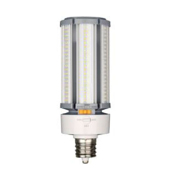 A single MaxLite LED Post Top Lamp lightbulb on a white background